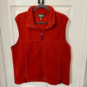 Zip-up front vest by LL Bean men’s size large burnt orange